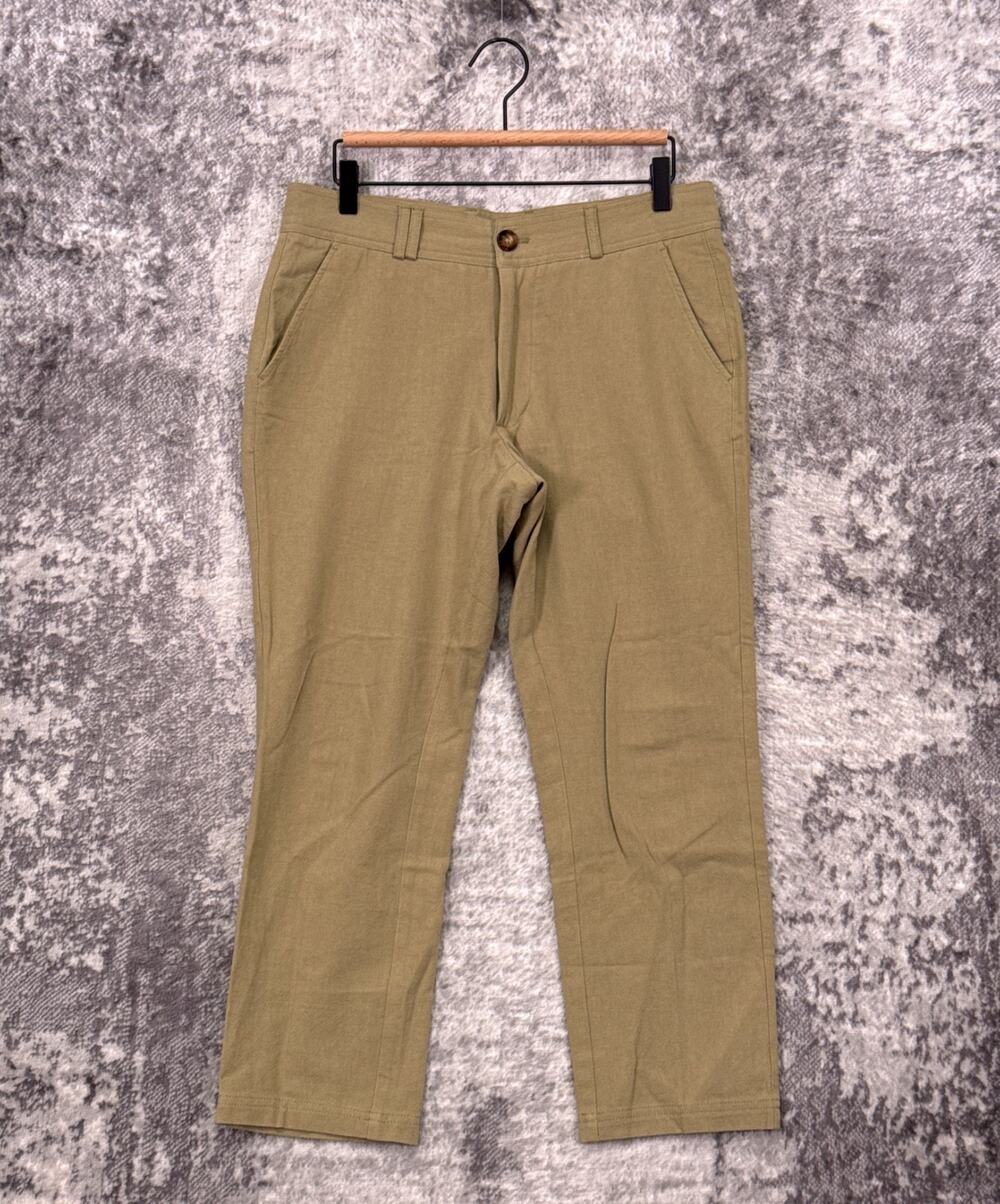 I Love Ugly Kobe Pants Medium Mens Green Cotton Linen Blend